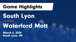 South Lyon  vs Waterford Mott Game Highlights - March 5, 2020