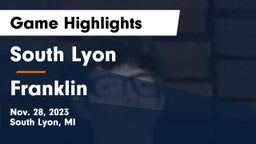 South Lyon  vs Franklin  Game Highlights - Nov. 28, 2023