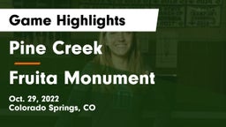 Pine Creek  vs Fruita Monument Game Highlights - Oct. 29, 2022