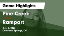 Pine Creek  vs Rampart  Game Highlights - Oct. 5, 2023
