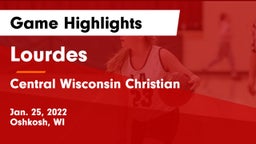 Lourdes  vs Central Wisconsin Christian  Game Highlights - Jan. 25, 2022