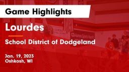 Lourdes  vs School District of Dodgeland Game Highlights - Jan. 19, 2023