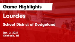 Lourdes  vs School District of Dodgeland Game Highlights - Jan. 2, 2024
