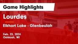 Lourdes  vs Elkhart Lake - Glenbeulah  Game Highlights - Feb. 23, 2024