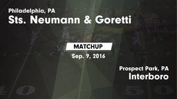 Matchup: Sts. Neumann & vs. Interboro  2016