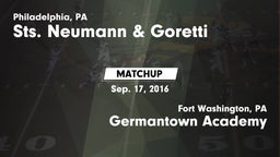 Matchup: Sts. Neumann & vs. Germantown Academy  2016