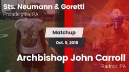 Matchup: Sts. Neumann & vs. Archbishop John Carroll  2018