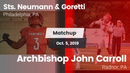 Matchup: Sts. Neumann & vs. Archbishop John Carroll  2019