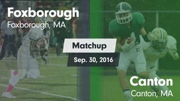 Matchup: Foxborough High vs. Canton   2016