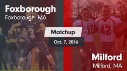 Matchup: Foxborough High vs. Milford  2016