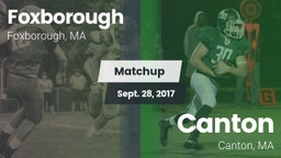 Matchup: Foxborough High vs. Canton   2017