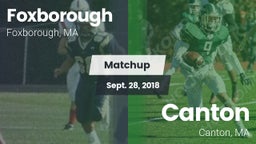 Matchup: Foxborough High vs. Canton   2018