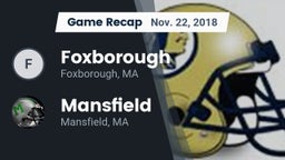 Recap: Foxborough  vs. Mansfield  2018