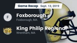 Recap: Foxborough  vs. King Philip Regional  2019