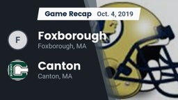 Recap: Foxborough  vs. Canton   2019