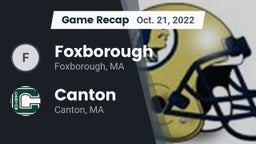 Recap: Foxborough  vs. Canton   2022