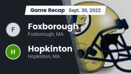 Recap: Foxborough  vs. Hopkinton  2022