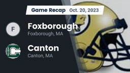 Recap: Foxborough  vs. Canton   2023