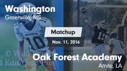 Matchup: Washington  vs. Oak Forest Academy  2016