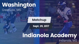 Matchup: Washington  vs. Indianola Academy  2017