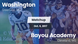 Matchup: Washington  vs. Bayou Academy  2017