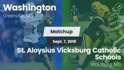 Matchup: Washington  vs. St. Aloysius Vicksburg Catholic Schools 2018