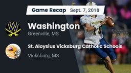 Recap: Washington  vs. St. Aloysius Vicksburg Catholic Schools 2018