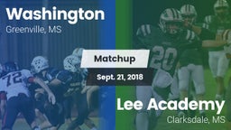 Matchup: Washington  vs. Lee Academy  2018