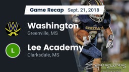 Recap: Washington  vs. Lee Academy  2018