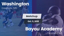 Matchup: Washington  vs. Bayou Academy  2018