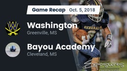 Recap: Washington  vs. Bayou Academy  2018