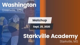 Matchup: Washington  vs. Starkville Academy  2020