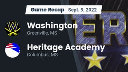 Recap: Washington  vs. Heritage Academy  2022