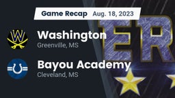 Recap: Washington  vs. Bayou Academy  2023