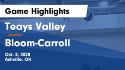 Teays Valley  vs Bloom-Carroll  Game Highlights - Oct. 8, 2020