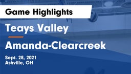 Teays Valley  vs Amanda-Clearcreek  Game Highlights - Sept. 28, 2021