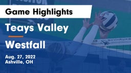 Teays Valley  vs Westfall  Game Highlights - Aug. 27, 2022