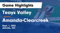 Teays Valley  vs Amanda-Clearcreek  Game Highlights - Sept. 1, 2022