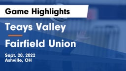 Teays Valley  vs Fairfield Union Game Highlights - Sept. 20, 2022