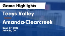 Teays Valley  vs Amanda-Clearcreek  Game Highlights - Sept. 27, 2022