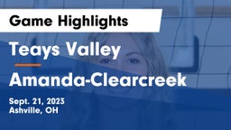 Teays Valley  vs Amanda-Clearcreek  Game Highlights - Sept. 21, 2023