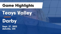 Teays Valley  vs Darby  Game Highlights - Sept. 27, 2023