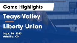 Teays Valley  vs Liberty Union  Game Highlights - Sept. 28, 2023