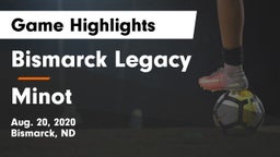 Bismarck Legacy  vs Minot  Game Highlights - Aug. 20, 2020