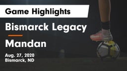 Bismarck Legacy  vs Mandan  Game Highlights - Aug. 27, 2020