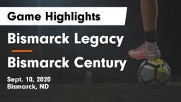 Bismarck Legacy  vs Bismarck Century  Game Highlights - Sept. 10, 2020