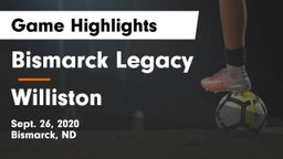 Bismarck Legacy  vs Williston  Game Highlights - Sept. 26, 2020