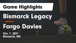 Bismarck Legacy  vs Fargo Davies  Game Highlights - Oct. 7, 2021