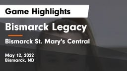 Bismarck Legacy  vs Bismarck St. Mary's Central  Game Highlights - May 12, 2022