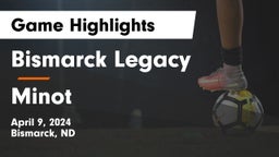 Bismarck Legacy  vs Minot  Game Highlights - April 9, 2024